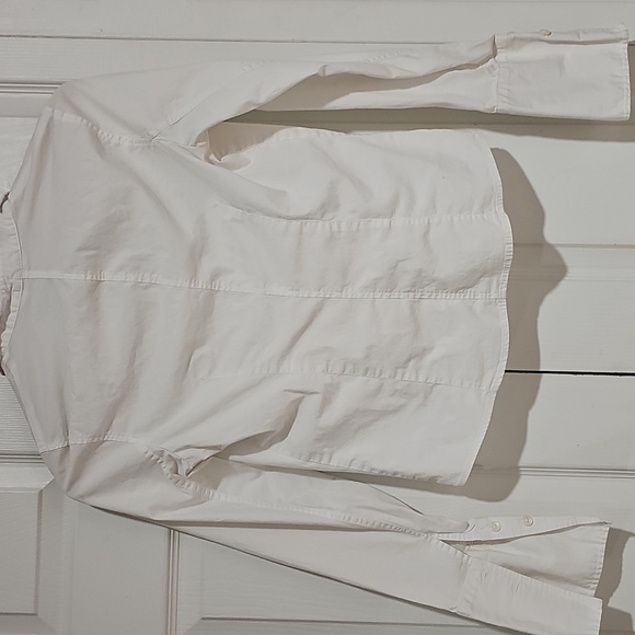 🤍 Bass White Stretch Button-Down Blouse | Tailored Fit | Size S - Picture 4 of 4